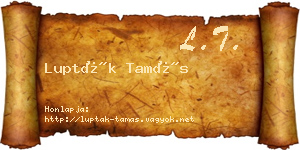 Lupták Tamás névjegykártya